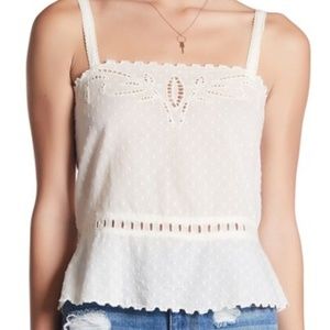 The Kooples Broderie Anglaise Sleeveless Shirt